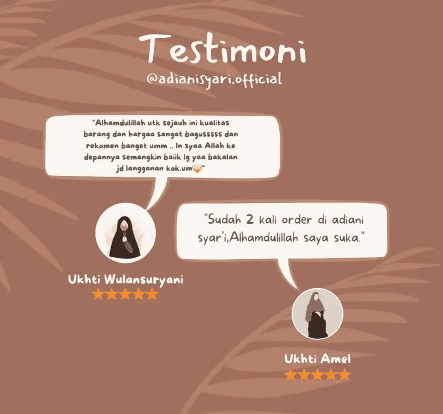 TESTIMONI ADIANI SYAR'I 1